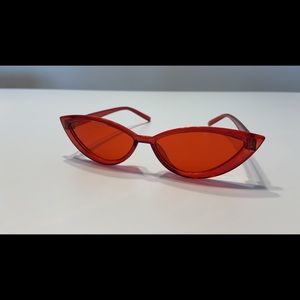 Red cat eye sunglasses